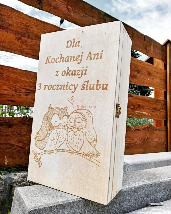Skrzynka prezentowa z grawerem rocznica ślubu