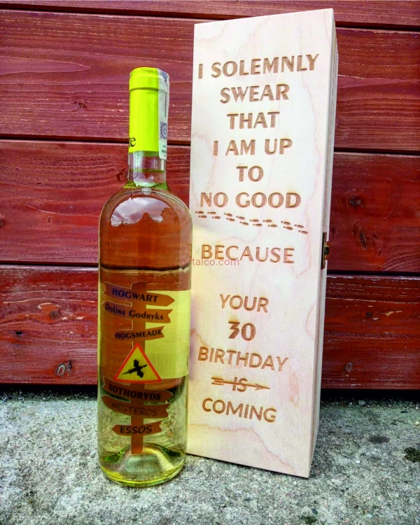 Skrzynka prezentowa z grawerem 30 urodziny Harry Potter Gra o tron